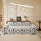 Modern Boho Geometric Plush Sofa Throw Cover, Soft Cozy Textured Slip Cover for Couch