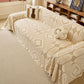 Modern Boho Geometric Plush Sofa Throw Cover, Soft Cozy Textured Slip Cover for Couch