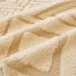 Modern Boho Geometric Plush Sofa Throw Cover, Soft Cozy Textured Slip Cover for Couch