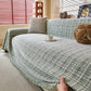 Textured Plaid Couch Throw Cover, Modern Decorative Sectional Furniture Covers