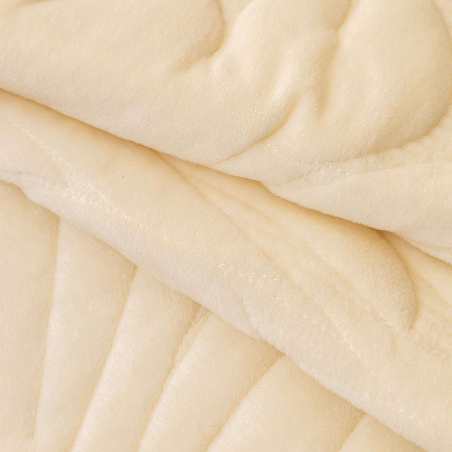 Weiche Fleece-Velours-Plüsch Rutschfeste Sofabezug Ge quiltete Palmenblätter Ecksofa Bezug für Kinder und Haustiere
