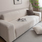 Plush Fleece Sofa Slipcover with 3D Wheat Pattern, Cozy High-Stretch Couch Cover
