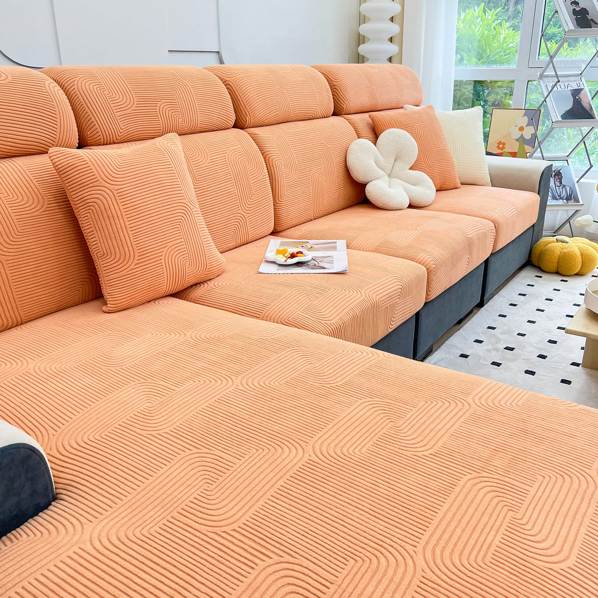 Stretch Couch Kissenbezüge, Waschbare Chaise Lounge Sofa Überwurf, Ela – Slipcover KAS™