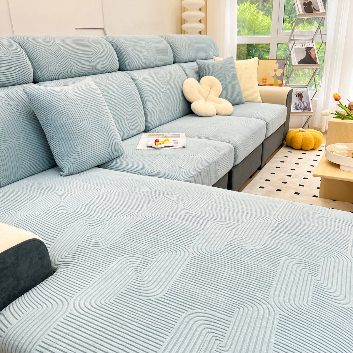 Stretch Couch Kissenbezüge, Waschbare Chaise Lounge Sofa Überwurf, Ela – Slipcover KAS™