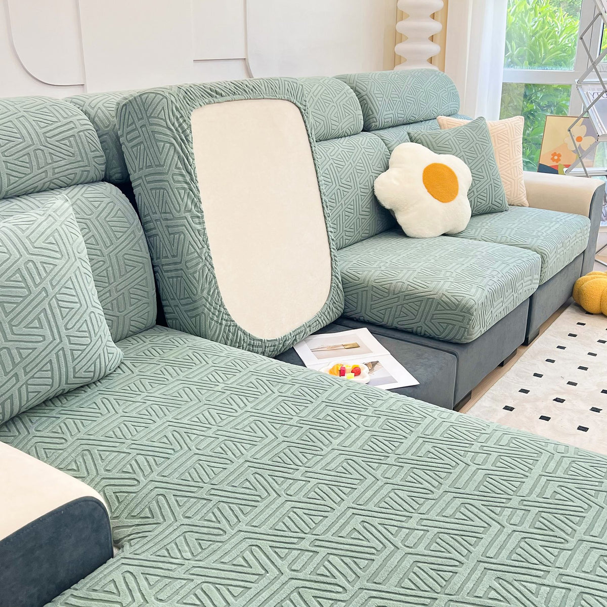 Housses de coussin de siège en polaire extensible, housses de coussin de canapé, housses de protection de coussin de canapé