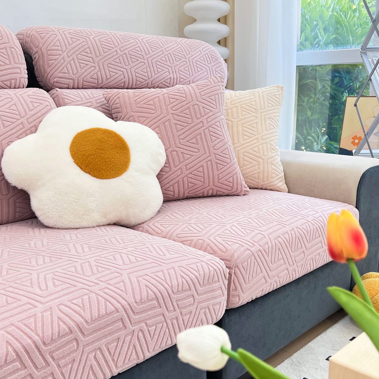 Housses de coussin de siège en polaire extensible, housses de coussin de canapé, housses de protection de coussin de canapé