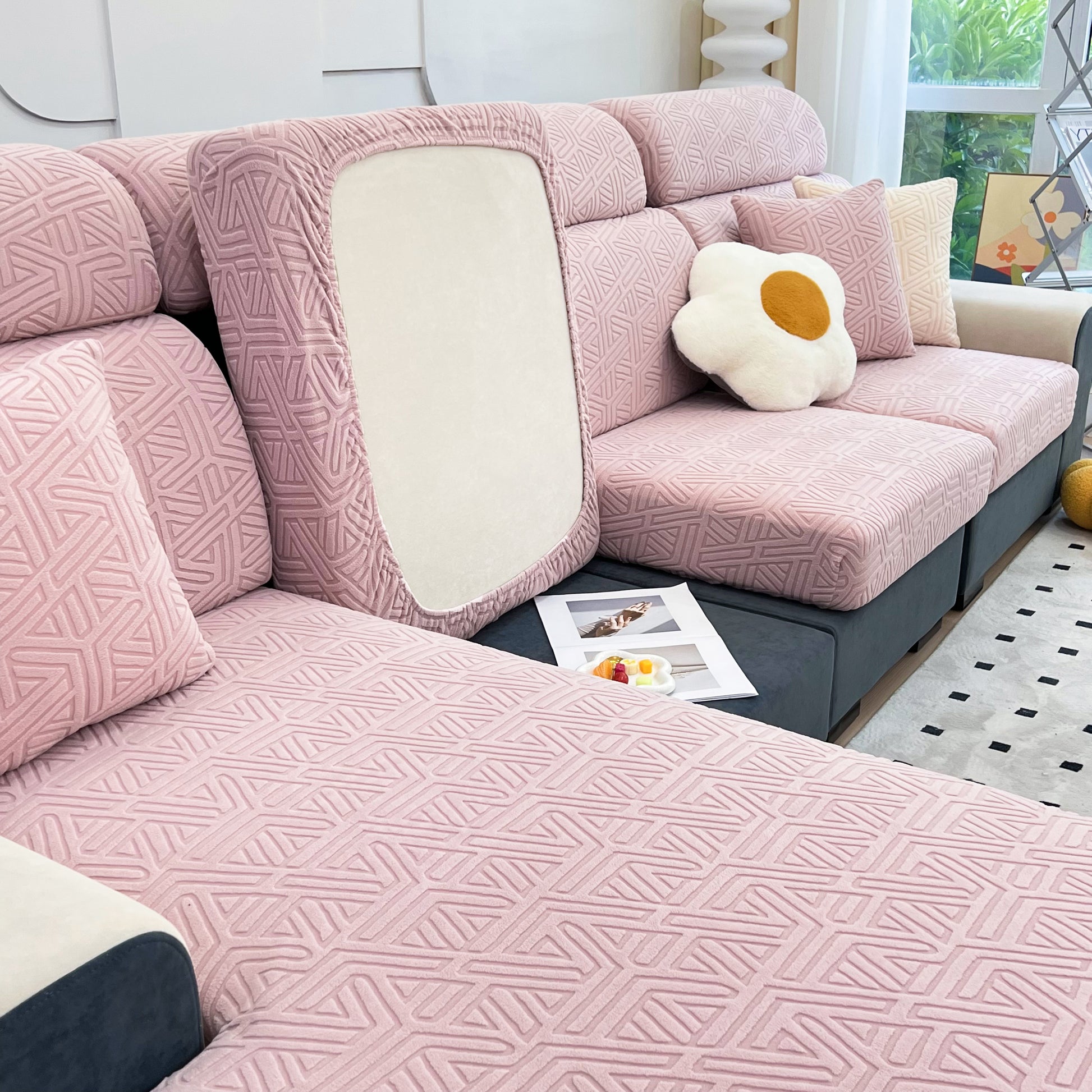 Couch Stretch Cushion Covers RnemiTe-amo Large Elastic Stretchy