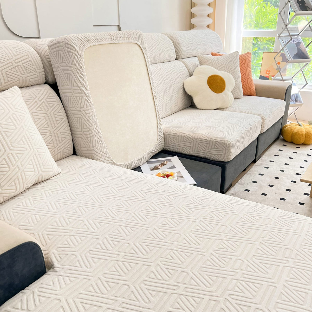 Housses de coussin de siège en polaire extensible, housses de coussin de canapé, housses de protection de coussin de canapé