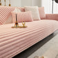 Coussin de canapé en peluche d'agneau épais d'hiver, protecteur de meuble en fausse fourrure moelleux antidérapant