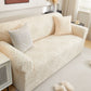 3D Damask Jacquard Stretch Sofa Cover Thick Polar Fleece Couch Slipcover with Straps