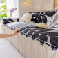 3D Floral Sofa Throw Cover, Soft Plush Couch Protector with Decorative Ruffled Skirt