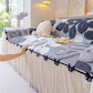 3D Floral Sofa Throw Cover, Soft Plush Couch Protector with Decorative Ruffled Skirt