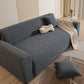 3D Jacquard Leaf Pattern Couch Slipcover, High Stretch Washable Textured Sofa Cover