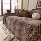 Leopard Print Flannel Sofa Throw Cover, Soft Couch Protector for Pets, Kids & Home