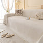 Embossed Leaf Pattern Couch Cover Throw Blanket, Japandi Furniture Cover Protector