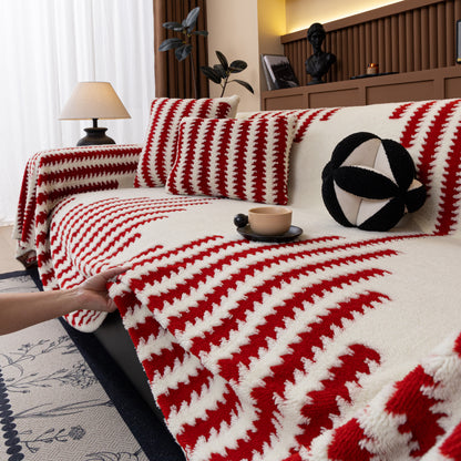 Manta de lana jacquard para sofá, mantas y cobijas suaves, esponjosas y acogedoras