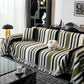 Housses de canapé en chenille rayées, couverture protectrice de canapé confortable au style bohème