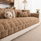 Plush Sofa Protector, Soft Couch Cover with Silicone Non-Slip Backing for Pets & Kids