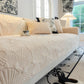 Plush Quilted Padded Sofa Cover, Non-Slip Seashell Couch Protector for Pets & Kids