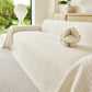 Three Layer Woven Soft Breathable Sofa Cover Blanket, Textured Chevron Couch Cover