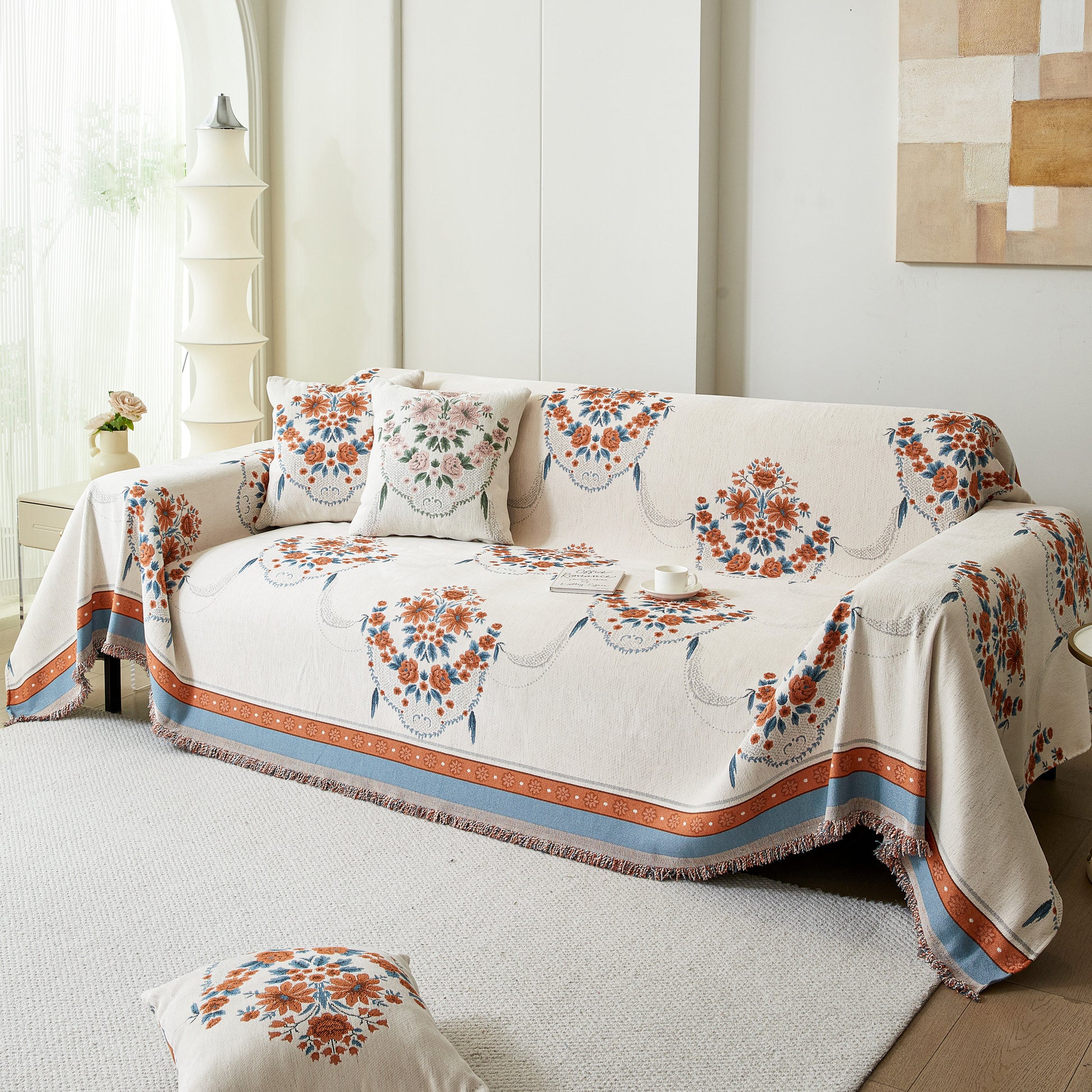 Loveseat Farmhouse Recliner Slipcover Farmhouse Basketweave Sofa