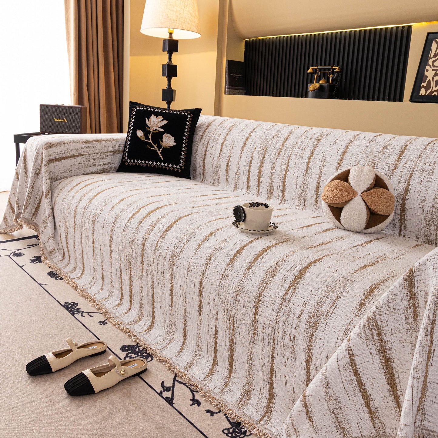 Chenille Oversized Throws for Couches, Washable and Durable Sofa Slipcover for Pets