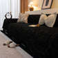Chenille Sofa Cover Throw Blanket, Woven Textured Minimalist Wabi-Sabi Couch Cover