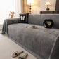 Solid Color Chenille Sofa Throw Cover, Soft Textured Sofa Cover for Sectional L Shape