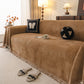 Solid Color Chenille Sofa Throw Cover, Soft Textured Sofa Cover for Sectional L Shape