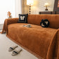 Solid Color Chenille Sofa Throw Cover, Soft Textured Sofa Cover for Sectional L Shape