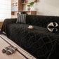 Soft Chenille Sofa Throw Cover, Raised Geometric Texture Furniture Protector Blanket