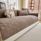 Plush Geometric Quilted Sofa Cover, Non-Slip Padded Couch Protector for Pets & Kids