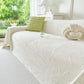 Embossed Leaf Pattern Sofa Cover Blanket for Couch, Soft Cooling Textured Couch Cover