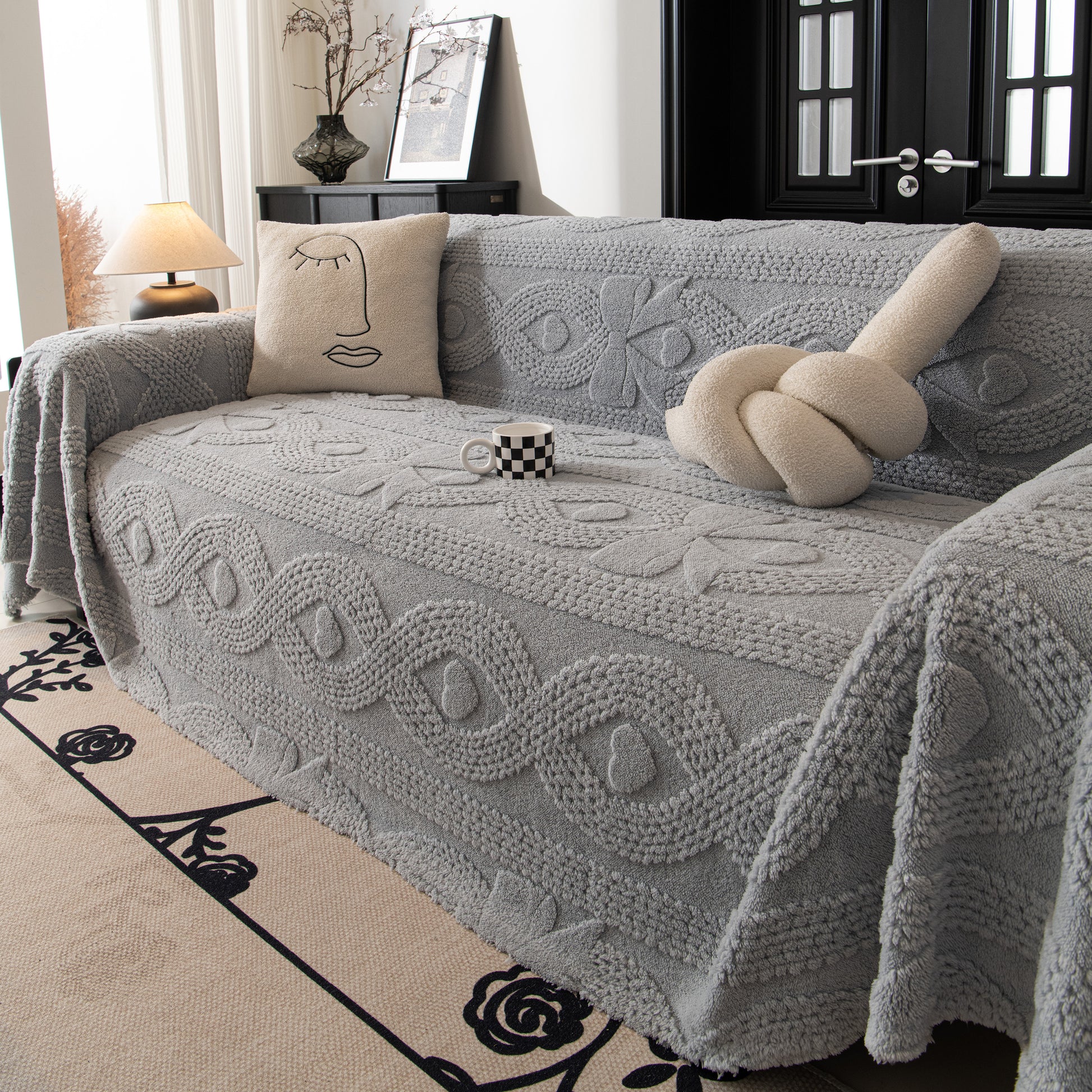 Soft Plush Fleece Throw Blanket for Couch Solid Cute Warm Couch