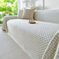 Fresh Geometric Sofa Throw Cover, Modern Textured Breathable Couch Protector Blanket