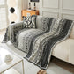 Chenille Sofa Cover Throw Blanket, Boho Geometric Scratch Proof Couch Protector