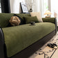 Chevron Textured Chenille Sofa Cover, Non-Slip Furniture Protector for Pets, Kids