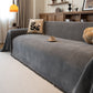 Oversized Classic Textured Herringbone Sofa Throw Cover, Raised Woven Couch Protector
