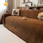 Oversized Classic Textured Herringbone Sofa Throw Cover, Raised Woven Couch Protector
