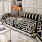 Chenille Geometric Sofa Throw Blanket, Boho Washable Furniture Throw Covers for Sofa
