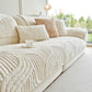 Luxury Plush Non-Slip Sofa Covers, Soft Fuzzy Embossed Sofa Topper & Seat Covers