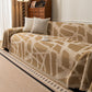 Modern Chenille Bold Abstract Pattern Sofa Cover, Artistic Decorative Furniture Cover