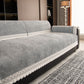 Non-Slip Waffle Texture Couch Cover with Lace Trim, Separate Sectional Sofa Protector