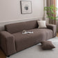 Plush Fleece Sofa Slipcover with 3D Wheat Pattern, Cozy High-Stretch Couch Cover
