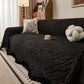 Wavy Wave Pattern Woven Couch Cover with Fringe Tassel, Soft Furniture Cover Protector