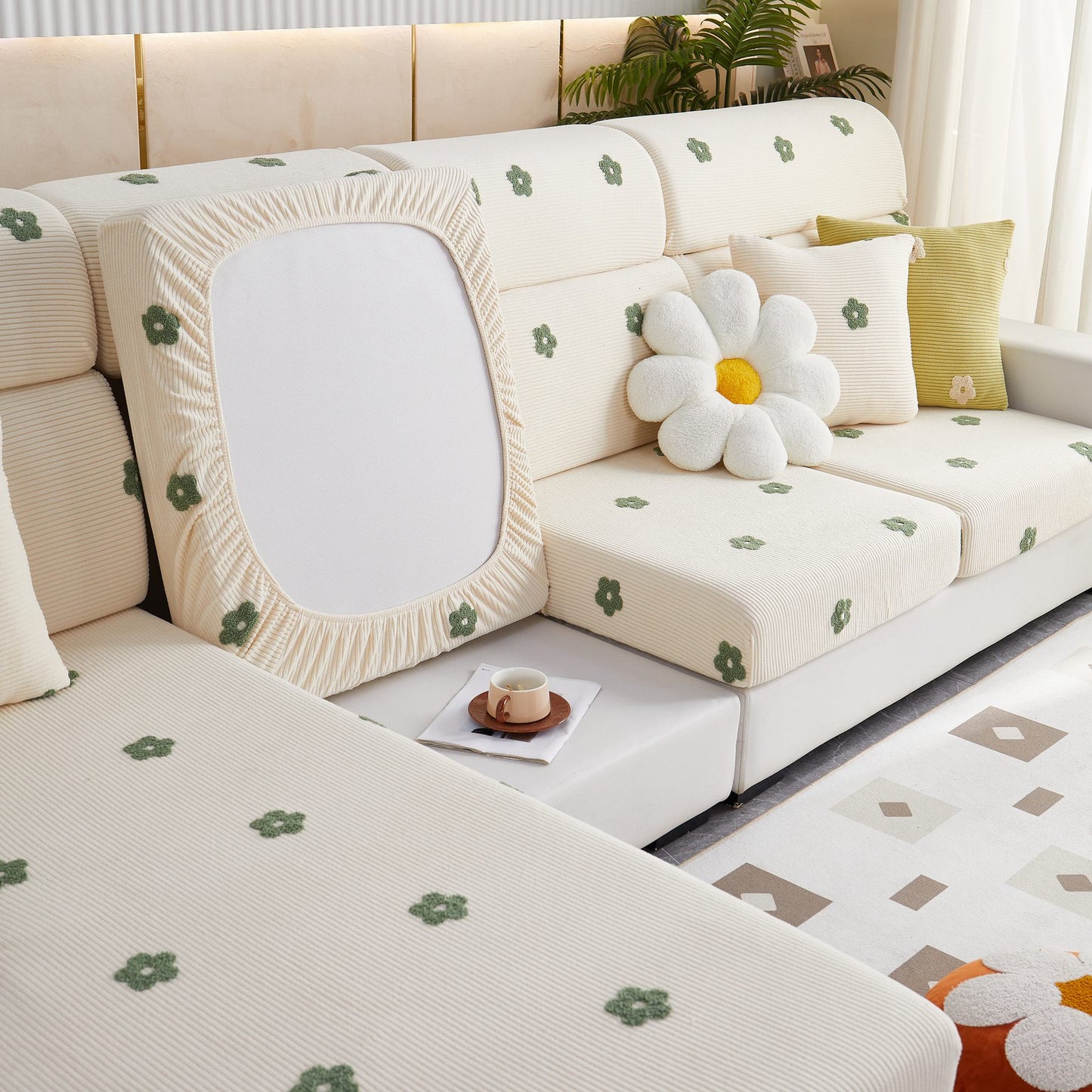 Polarfleece Sofakissenbezüge für Sofa 1/2/3/4-Sitzer, Beste Sitzbezüge für Hunde, Haustier Couchschutz