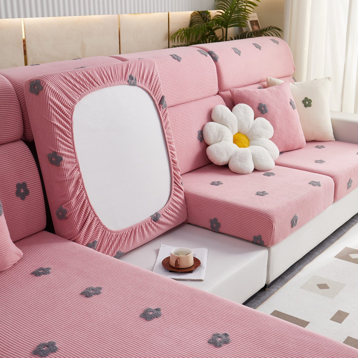 Polarfleece Sofakissenbezüge für Sofa 1/2/3/4-Sitzer, Beste Sitzbezüge für Hunde, Haustier Couchschutz