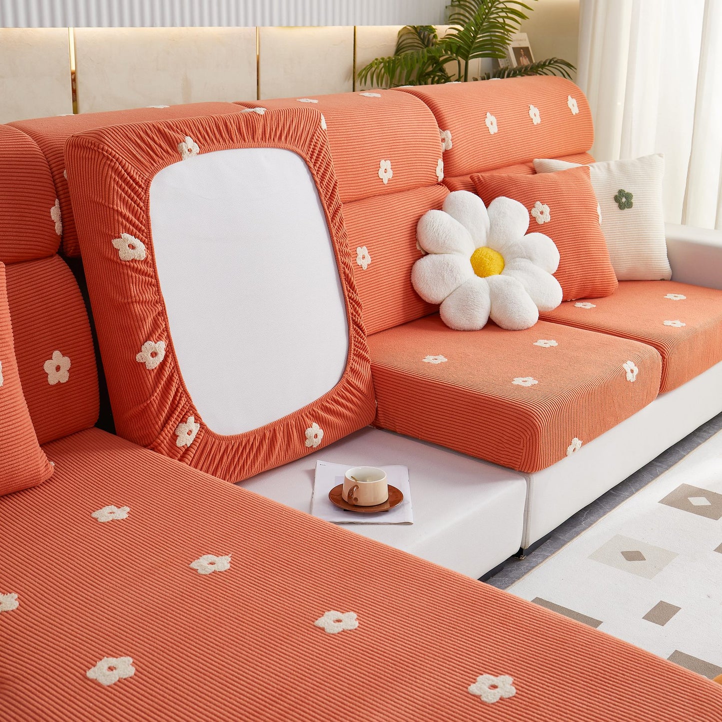 Polarfleece Sofakissenbezüge für Sofa 1/2/3/4-Sitzer, Beste Sitzbezüge für Hunde, Haustier Couchschutz
