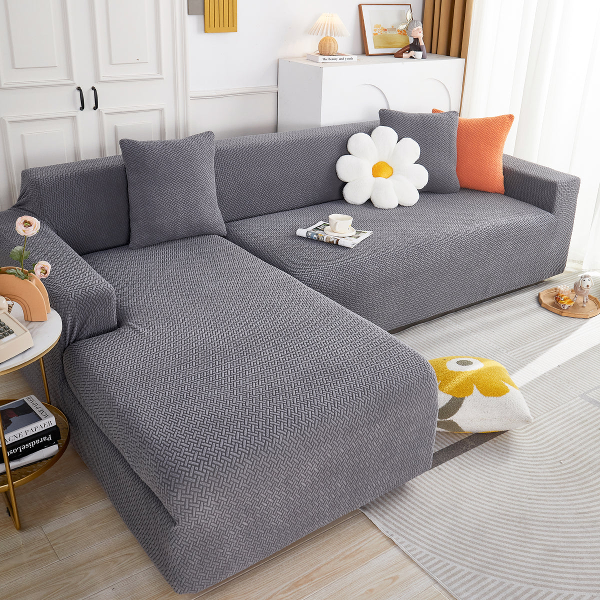 L-Form Couchbezüge Stretch Überzüge Möbel Schutz mit 1 Stück kostenlos – Slipcover KAS™