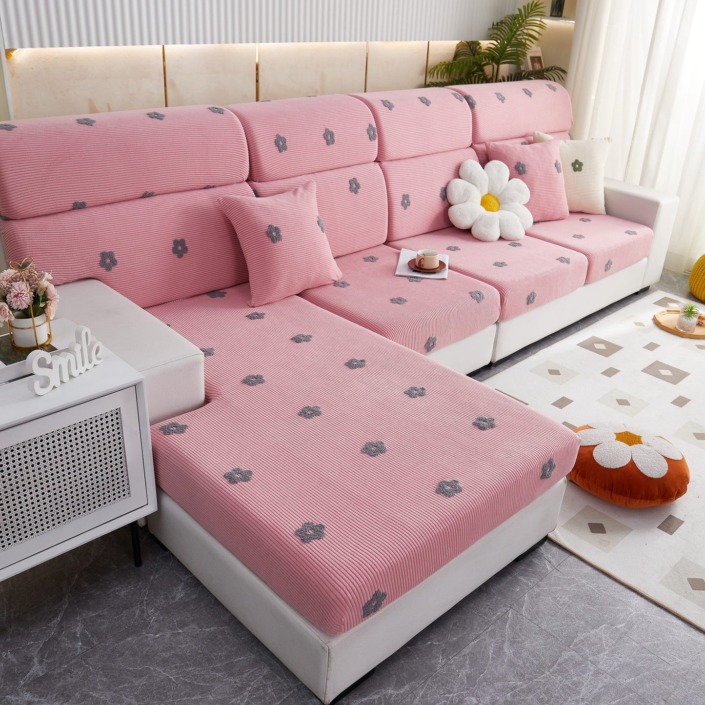 Polarfleece Sofakissenbezüge für Sofa 1/2/3/4-Sitzer, Beste Sitzbezüge für Hunde, Haustier Couchschutz
